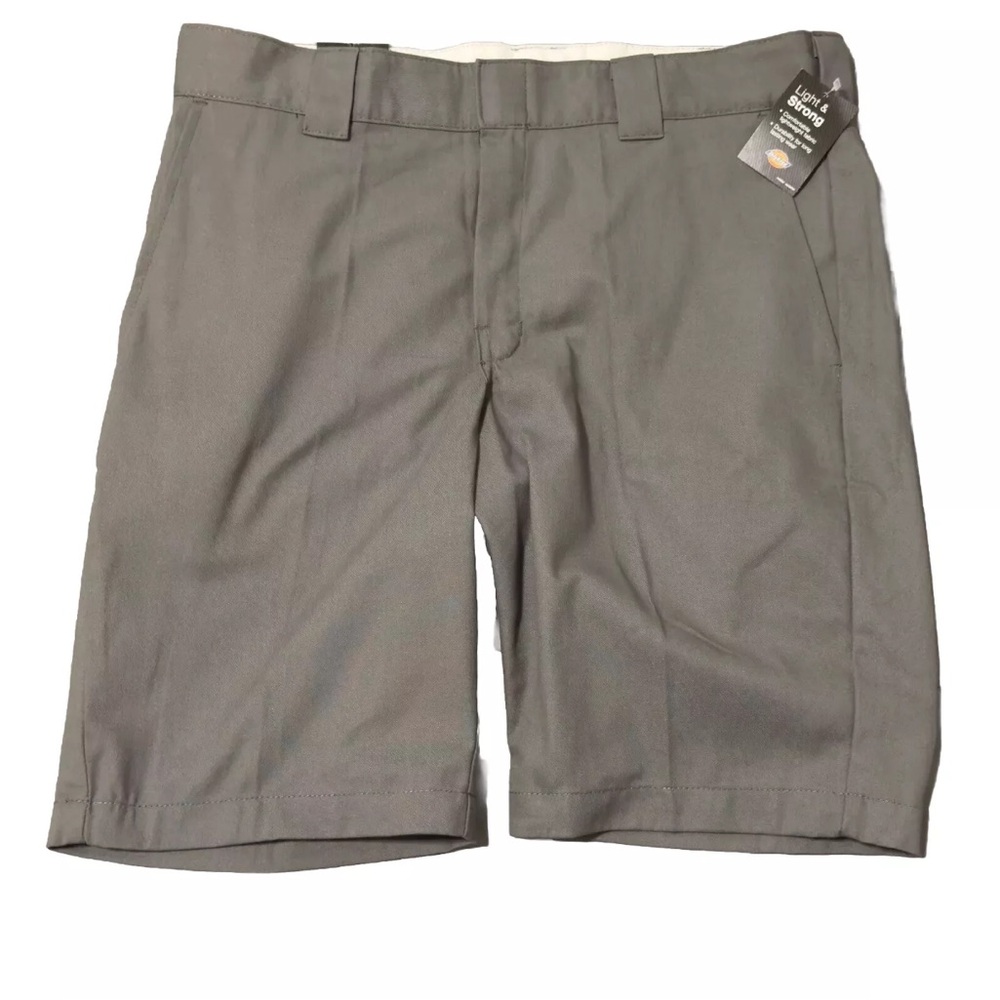 DICKIES Flex Work Shorts Men Size 36 Gray Relaxed‎ Fit 11” Inseam Pocket WR852
